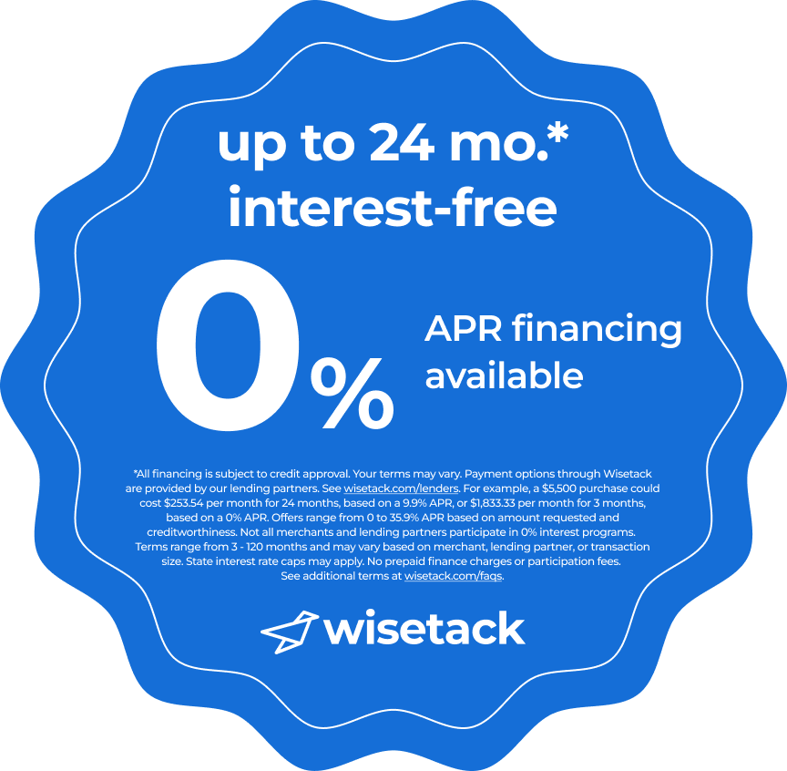 Wisetack promotional financing: 0% APR may be available for up to 24 months